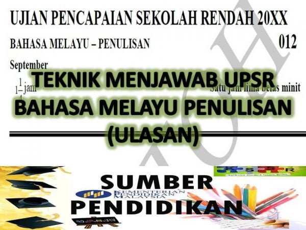 UPSR BM Penulisan, Teknik Menjawab Ulasan - Sumber Pendidikan