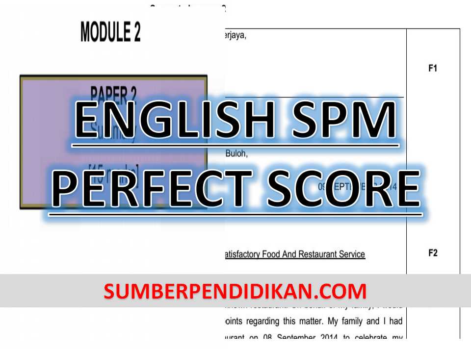 Module English SPM Perfect Score - Sumber Pendidikan