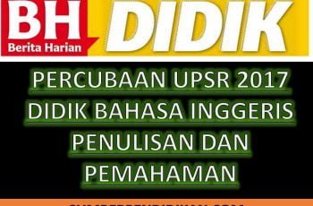 Koleksi Soalan Percubaan UPSR 2018 Bahasa Melayu Pemahaman 