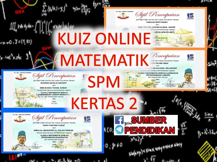 Latihan Matematik SPM Kertas 2 Online - Sumber Pendidikan
