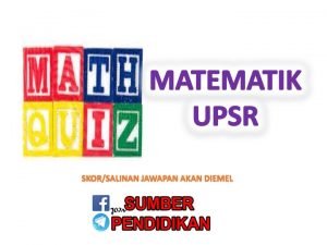 Set 3 Soalan Simple Matematik UPSR - Sumber Pendidikan