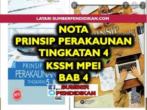 Nota Perakaunan Tingkatan 4 KSSM Bab 4 Buku Catatan Pertama